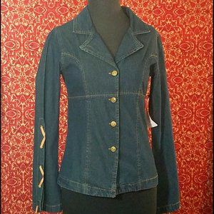 NEW DIZZY LIZZY lt weight blue denim jacket S